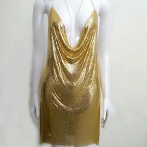 Gold Metal Mesh / Spider mesh dress!